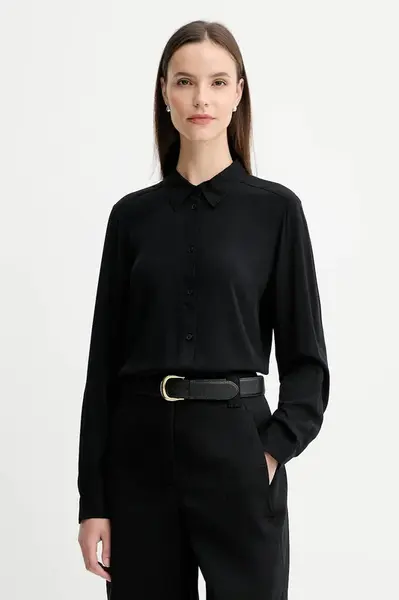 Košile United Colors of Benetton dámská, růžová barva, regular, s klasickým límcem, 5WPWDQ0B0