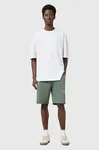Bavlněné šortky AllSaints UNDRGRND SWEATSHORT šedá barva, M002TC