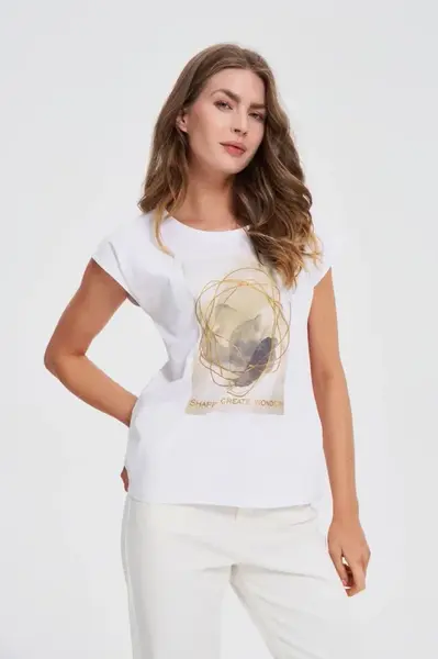Marisse T-Shirt With White Print