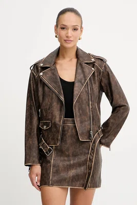 Křivák Guess CHARLENE hnědá barva, oversize, W5YL04 WHDI0
