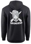 Grundéns mikina displacement dwr hoodie zero shucks black - xxxl