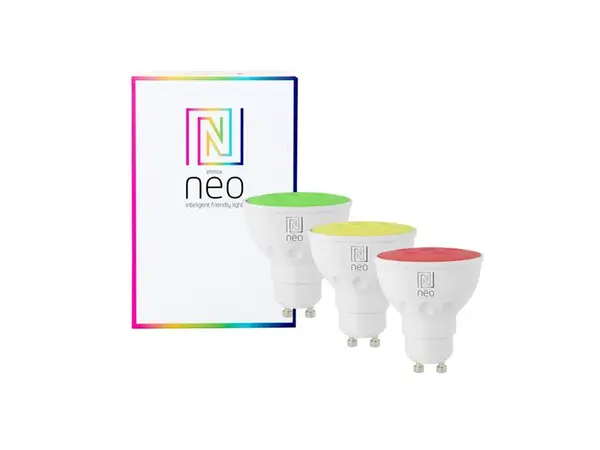 Smart LED žárovka GU10 4,8W RGB+CCT IMMAX NEO 07777C ZigBee Tuya sada 3ks