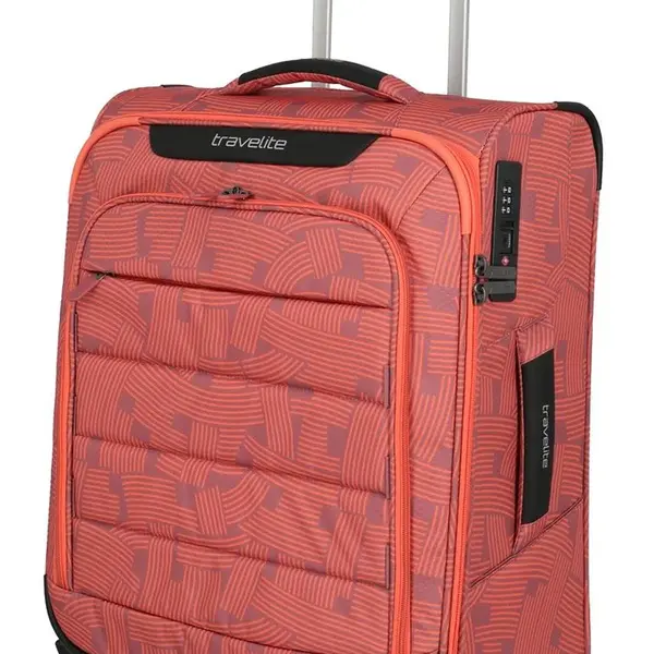 Kufr do letadla 55x40x20 Travelite Skaii 4w S Print Peach