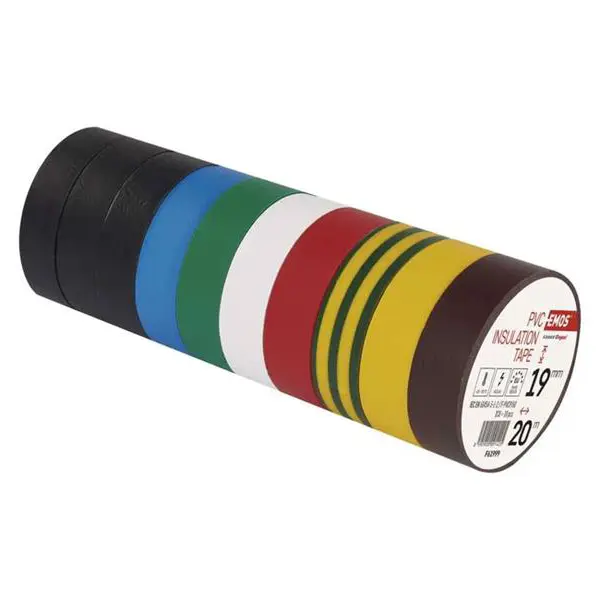 Páska izolační PVC 19mm/20m barevný mix EMOS 10ks