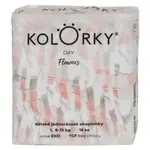 KOLORKY DAY Jednorázové EKO plenky květy L (8-13 kg) 19 kusů