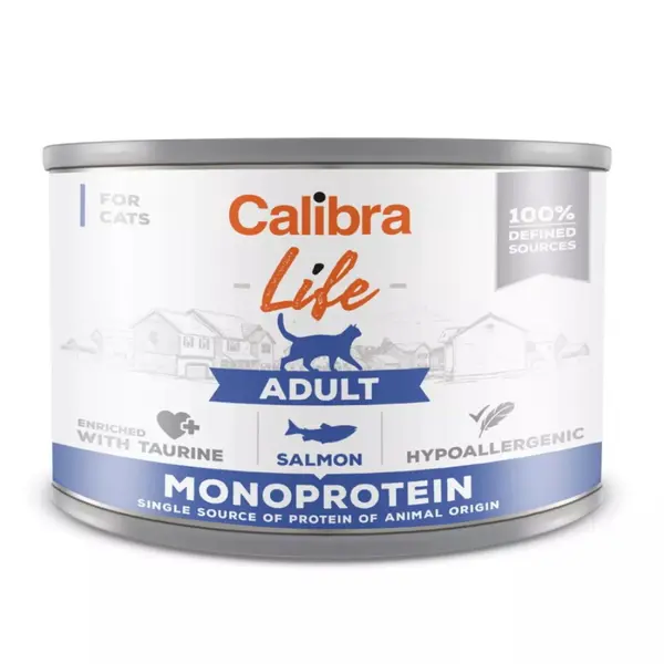 CALIBRA Life konzerva adult salmon pro kočky 200 g