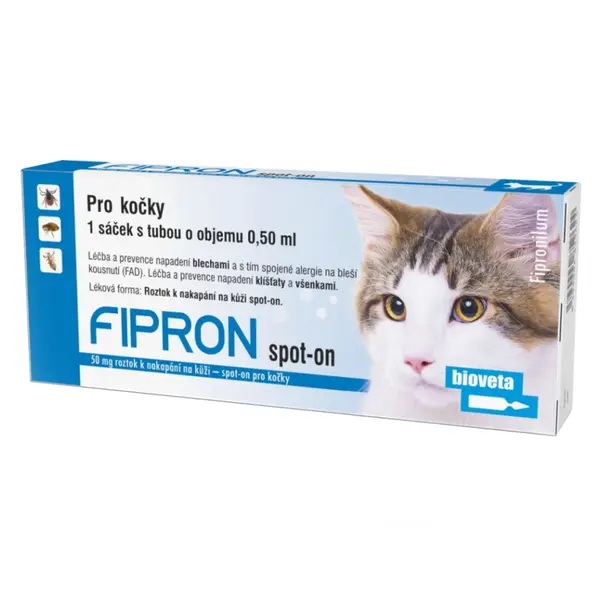FIPRON Spot-on pro kočky 0,5 ml 1 pipeta