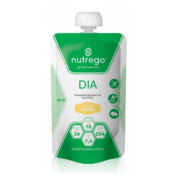 NUTREGO DIA Výživa vanilka 12 x 200 ml