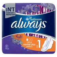 ALWAYS Platinum Normal vel.1 Hygienické vložky s křidélky 8 ks