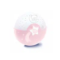 Noční lampička s projekcí růžová