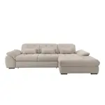 P & B ROHOVÁ SEDAČKA, textil, béžová