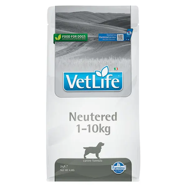 VET LIFE Natural Neutered granule pro kastrované psy do 10 kg hmotnosti, Hmotnost balení: 2 kg