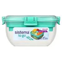 SISTEMA To Go Krabička s miskou na salát s příborem 1,1 l