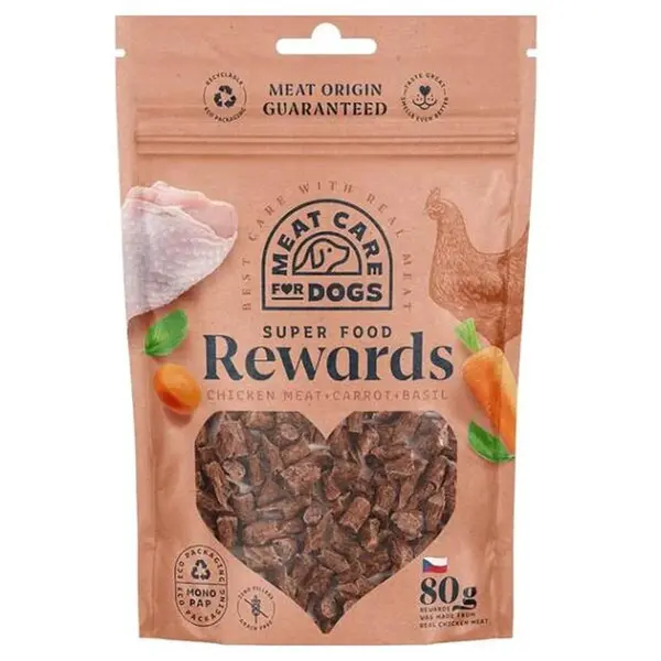 MEAT CARE Rewards Pamlsky pro psy kuřecí s mrkví a bazalkou 80 g