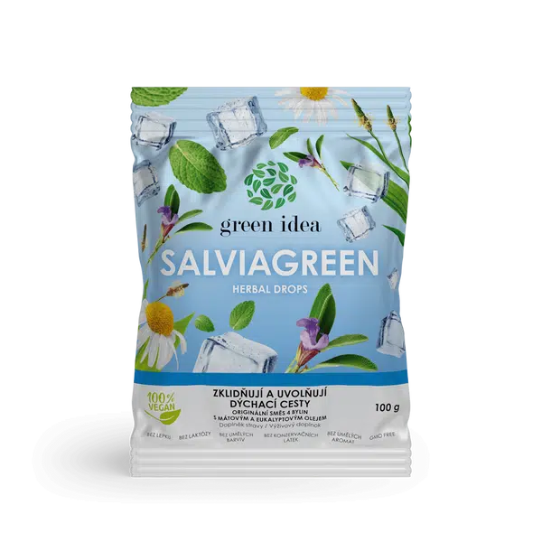 GREEN IDEA Salviagreen Bylinné bonbóny 100 g