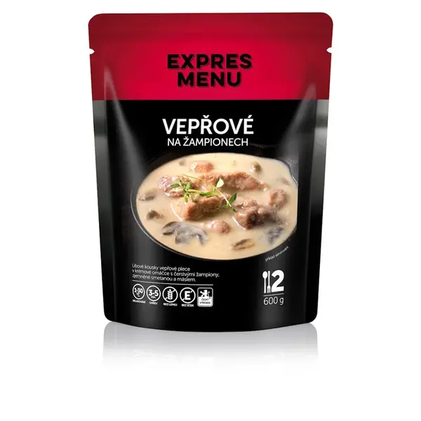 EXPRES MENU Vepřové na žampionech bez lepku 2 porce