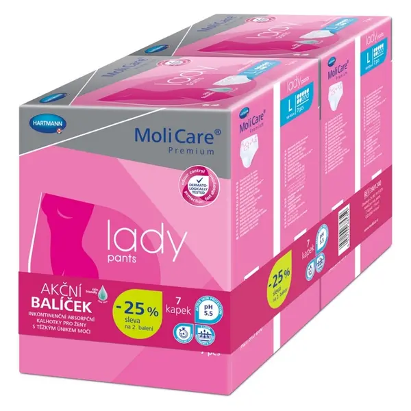 MOLICARE Lady Pants inkontinenční kalhotky 7 kapek L 2x7 kusů