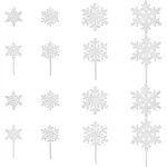 8 Sets 2 Style Acrylic Mirror Cake Toppers