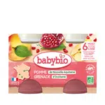 BABYBIO Jablko s granátovým jablíčkem 2 x 130 g