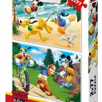 Puzzle Mickey sportuje - 2x77 dílků