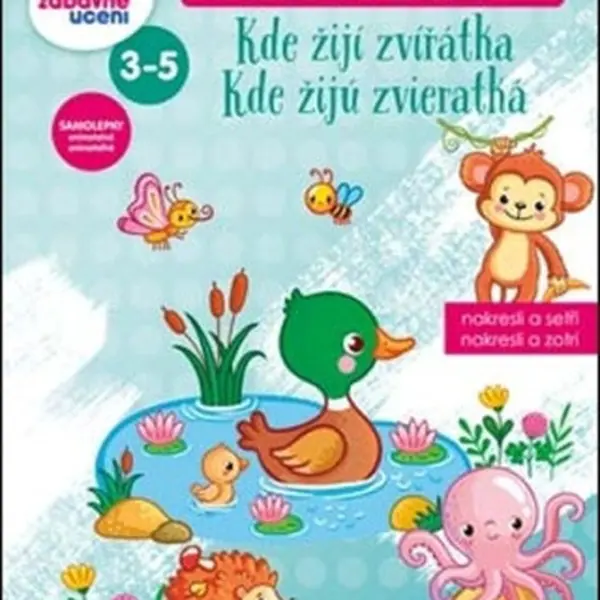 Kde žijí zvířátka Najdi a dolep