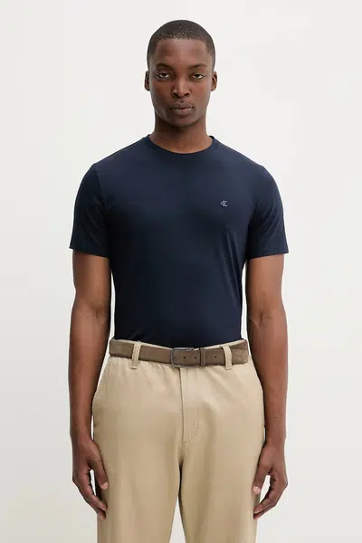 Tričko Calvin Klein pánské, tmavomodrá barva, LV04LC240G