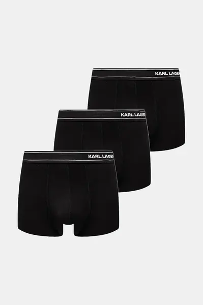 Boxerky Karl Lagerfeld 3-pack pánské, černá barva, A1M47084