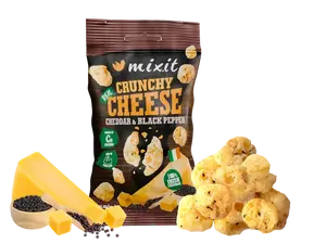 MIXIT Křupavý sýr do kapsy - Irský cheddar & černý pepř 20 g