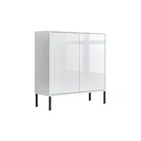 MID.YOU KOMODA, bílá, vysoce lesklá bílá, 79/86/33 cm