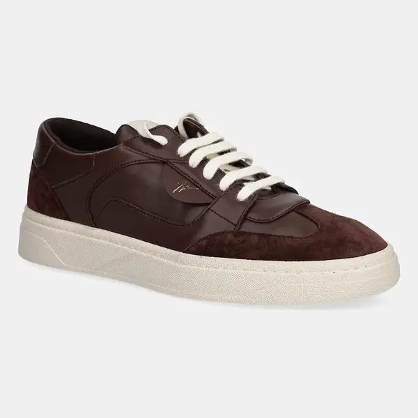 Kožené tenisky Giuseppe Zanotti GZ/94 pánské, hnědá barva, RU50013.003
