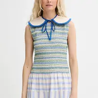 Ozdobný límec z džínoviny Renewed creative upcycling béžová barva, Renewed INTU x Answear