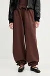 Tepláky adidas Originals Essentials dámské, hnědá barva, JW0986