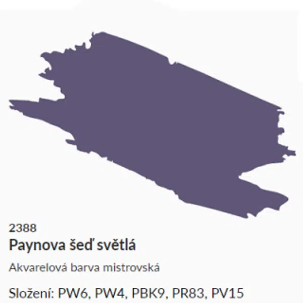 Akvarelová barva Umton 2,6ml – 2388 Paynova šeď světlá