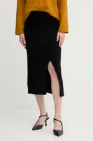 Sukně Dkny vínová barva, midi, DJ4R0377