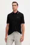 Bavlněné polo tričko Armani Exchange pánské, černá barva, XM001349 AF16246