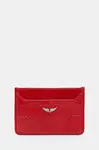 Kožené pouzdro na karty ZADIG&VOLTAIRE červená barva, LWBA02517