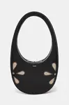 Kožená kabelka Coperni Petal Swipe černá barva, COPBA01PF6031