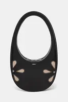 Kožená kabelka Coperni Petal Swipe černá barva, COPBA01PF6031