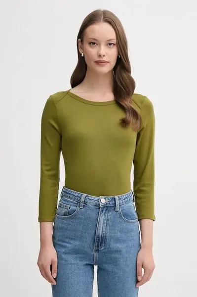 Bavlněné tričko s dlouhým rukávem United Colors of Benetton