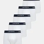 Boxerky Lacoste 5-pack pánské, bílá barva, 5H1292