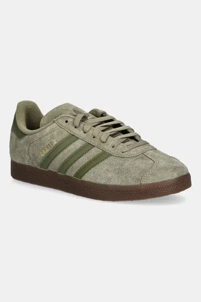 Semišové tenisky adidas Originals Gazelle pánské, zelená barva, JR6288