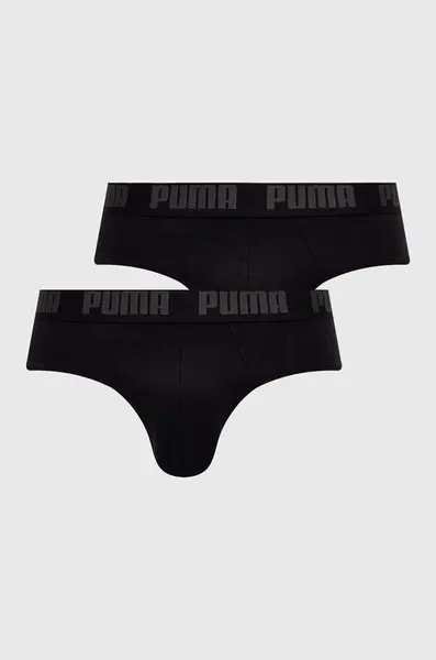 Spodní prádlo Puma Everyday Brief 2-pack pánské, černá barva, 938322