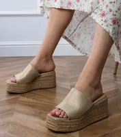 Gemre Golden classic platform espadrille sandals Lutes