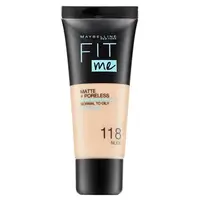 Maybelline Fit Me! Foundation Matte + Poreless tekutý make-up s matujícím účinkem 118 Nude 30 ml