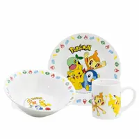 Dětské nádobí Pokémon (hrnek, talíř, miska) - keramika - 3 ks