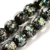 Handmade Dichroic Foil Glass Beads Strands