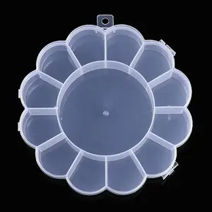 Flower Plastic Bead Storage Containers