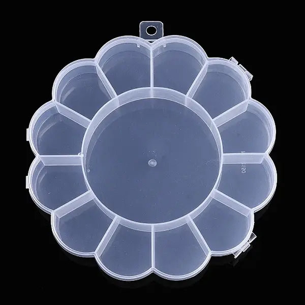 Flower Plastic Bead Storage Containers