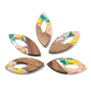 Resin and Walnut Pendants