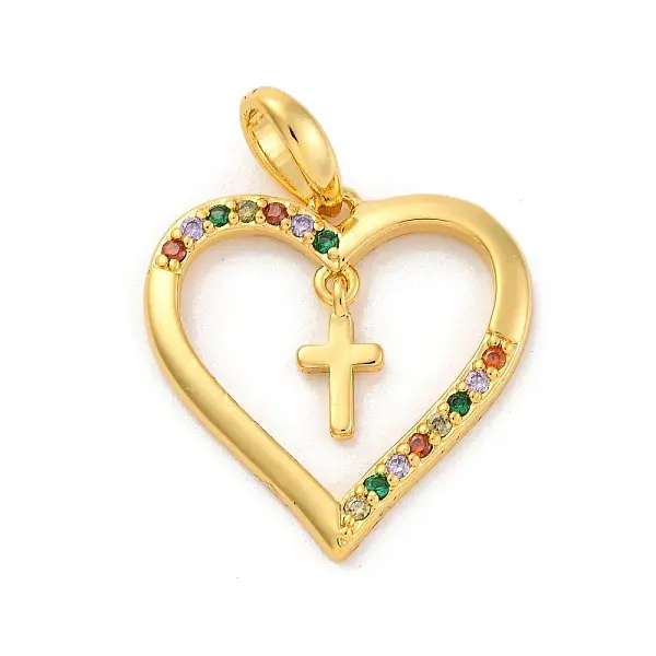 Brass Micro Pave Cubic Zirconia Pendants